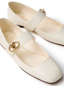 Valentino Garavani V Logo Locker Leather Ballets