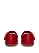 Valentino Garavani V Logo Locker Leather Ballets