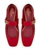 Valentino Garavani V Logo Locker Leather Ballets