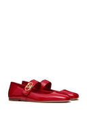 Valentino Garavani V Logo Locker Leather Ballets