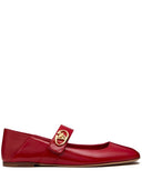 Valentino Garavani V Logo Locker Leather Ballets