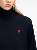 Ami Paris Ami De Coeur Wool High Neck Sweater