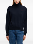 Ami Paris Ami De Coeur Wool High Neck Sweater