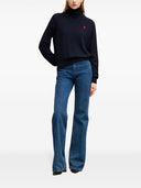 Ami Paris Ami De Coeur Wool High Neck Sweater
