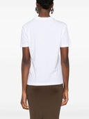 Fendi Embroidered Logo Cotton T Shirt