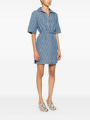 Fendi Ff Chambray Short Dress