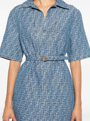 Fendi Ff Chambray Short Dress