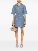Fendi Ff Chambray Short Dress