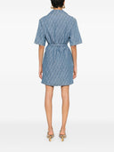Fendi Ff Chambray Short Dress