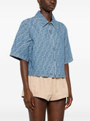 Giacca ritagliata Fendi FF Chambray