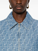 Giacca ritagliata Fendi FF Chambray