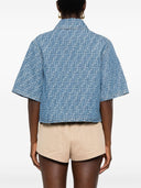 Giacca ritagliata Fendi FF Chambray