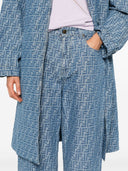 Fendi Ff Chambray Cotton Jeans