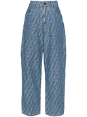 Fendi Ff Chambray Cotton Jeans