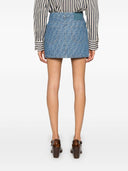 Fendi Ff Chambray Mini Skirt