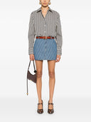 Fendi Ff Chambray Mini Skirt