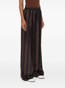 Fendi Striped Silk Trousers