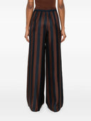 Fendi Striped Silk Trousers