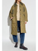 Ganni Quilted Midi Coat