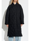 Ganni Quilted Midi Coat
