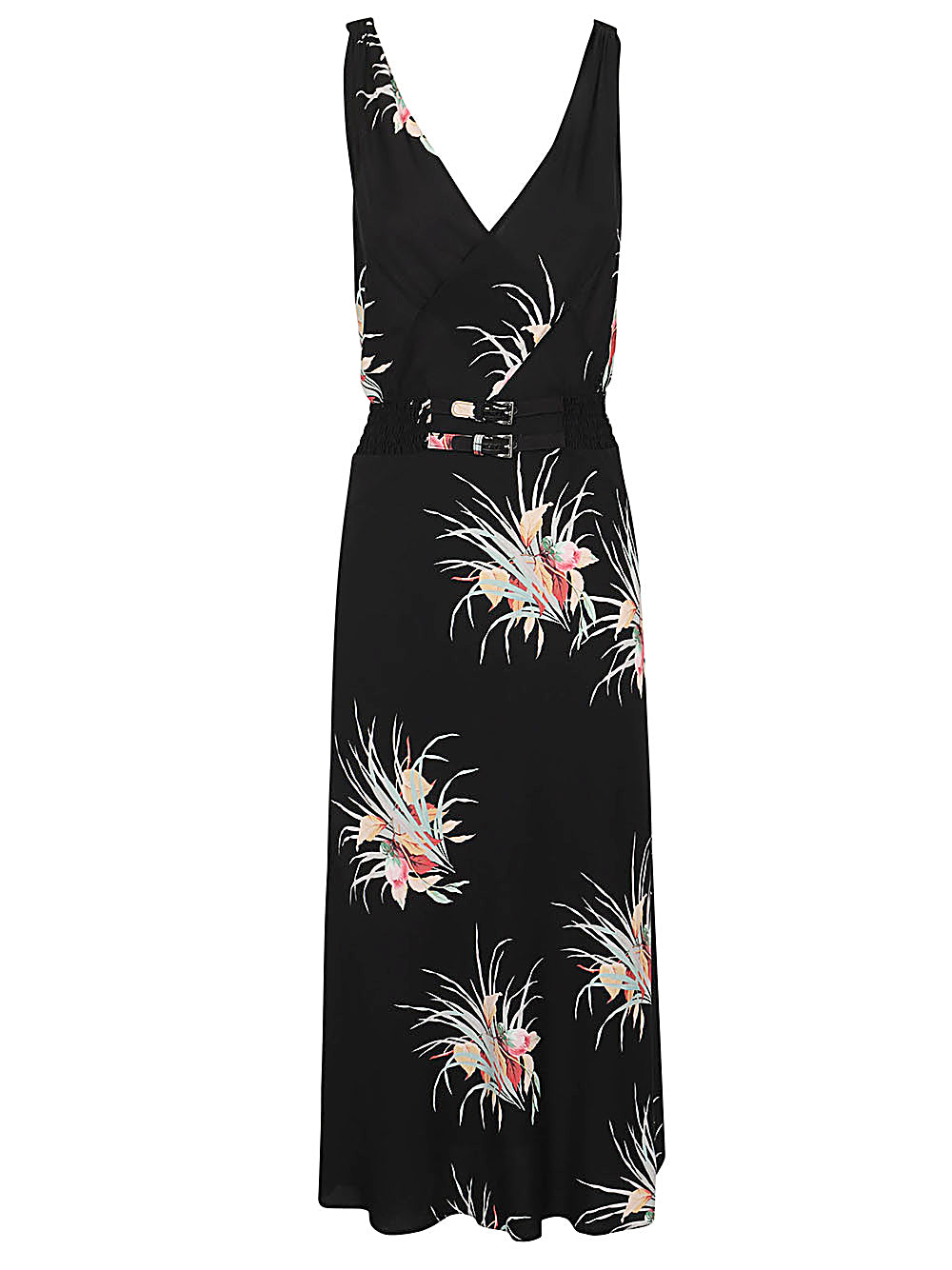 Prada Orchid Print Midi Dress
