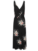Prada Orchid Print Midi Dress