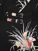 Prada Orchid Print Midi Dress