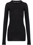 Rick Owens Camiseta de manga larga con acanalamiento básico