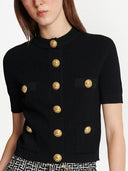 Balmain Buttoned Cropped Cardigan