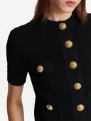 Balmain Buttoned Cropped Cardigan