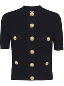 Balmain Buttoned Cropped Cardigan