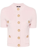 Balmain Buttoned Cropped Cardigan