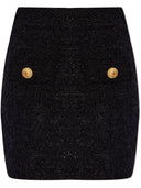Balmain Buttoned Tweed Skirt