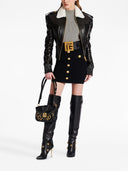 Balmain geknöpfter gestreckter Strickrock