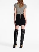 Balmain geknöpfter gestreckter Strickrock