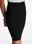 Balmain Monogram Glitter Midi Skirt