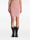 Balmain Monogram Glitter Midi Skirt