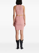 Balmain Monogram Glitter Midi Skirt