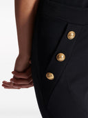 Balmain Cotton Blend Buttoned Leggings