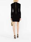 Balmain Buttoned V Necked Short Dress