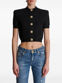 Balmain Monogram Cropped Cardigan