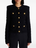 Balmain Buttoned Tweed Short Jacket