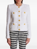 Balmain Buttoned Tweed Short Jacket