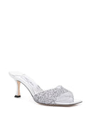 Jimmy Choo Skye Glittered Leather Sandals