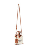 Balmain B Army Mini Canvas And Leather Handbag