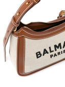 Balmain B Army Canvas And Leather Shoulder Bag