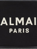 Balmain B Army Small Canvas And Leather Tote Bag