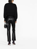 Balmain Logo Organic Cotton Cropped Sweatshirt