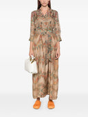 Pierre Louis Mascia Printed Silk Shirt Dress