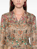 Pierre Louis Mascia Printed Silk Shirt Dress